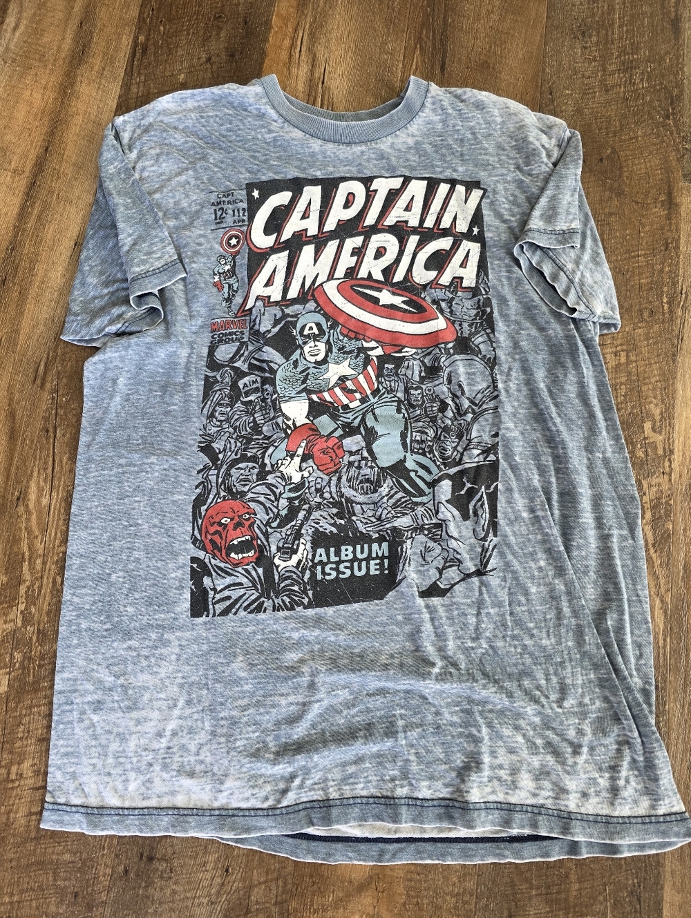 Marvel Captain America Adult Mens T-Shirt Size Large Burnout Material Comics